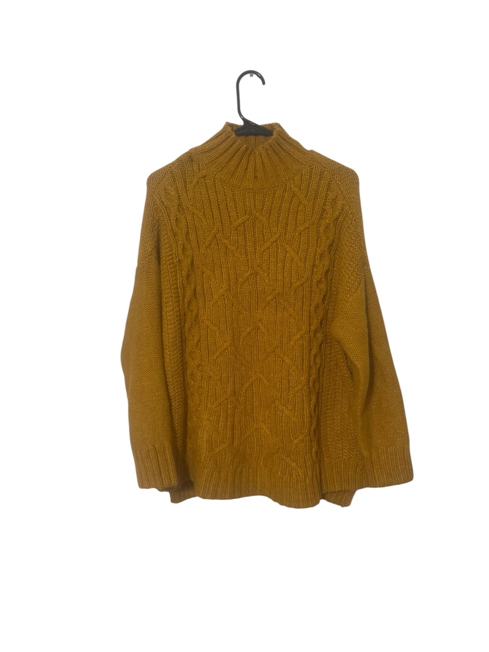 new directions Mustard Cable Turtleneck Sweater